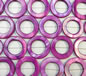 Purple 30mm Round MOP Shell Donuts